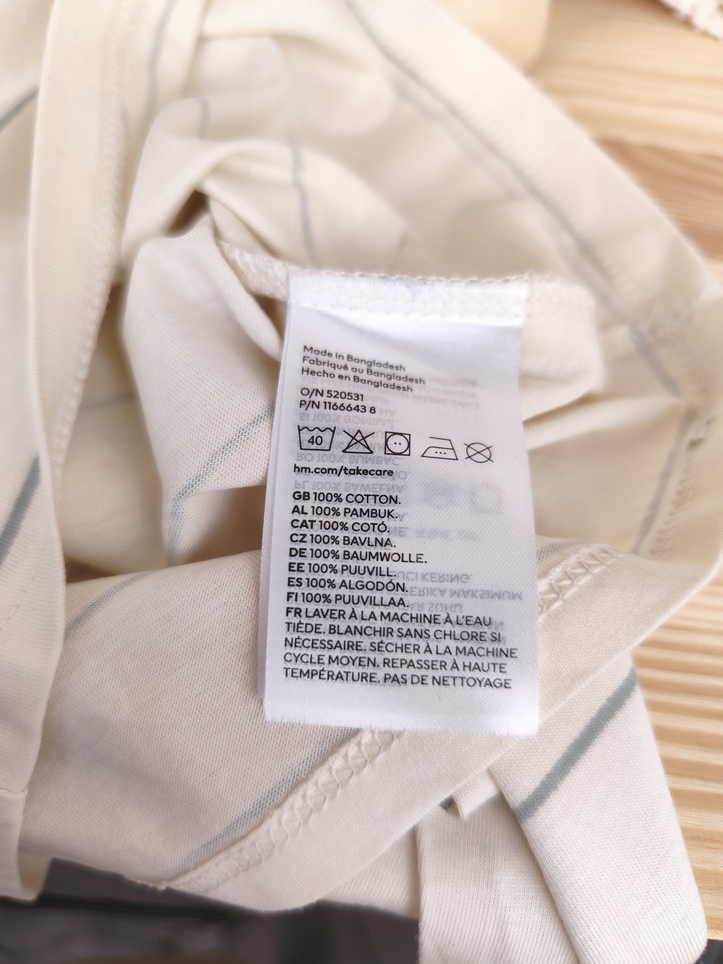 H&M Langarmshirt - gestreift - Größe 104