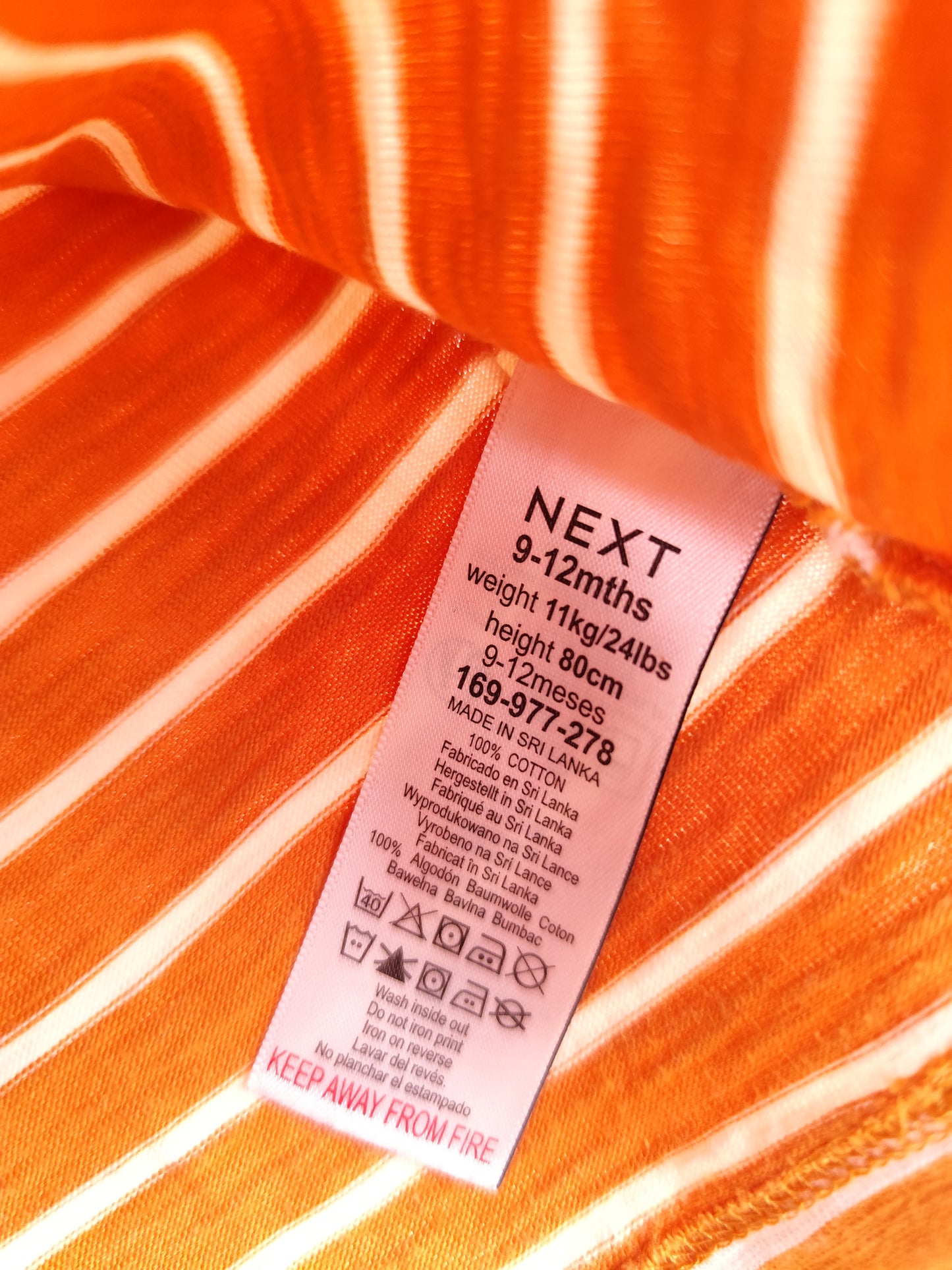 Next - Langarmshirt - Kürbis - Größe 80