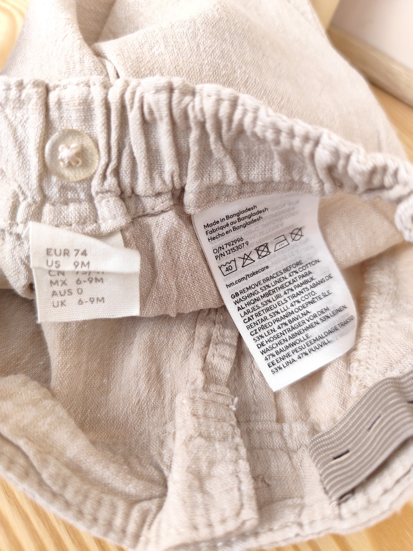 H&M - Shorts Leinenmix - Größe 74