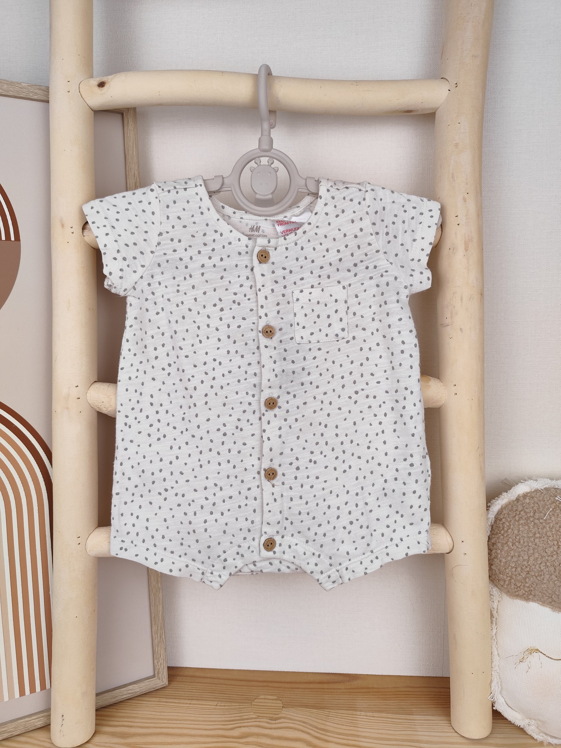 H&M Strampler - gepunktet - Größe 50