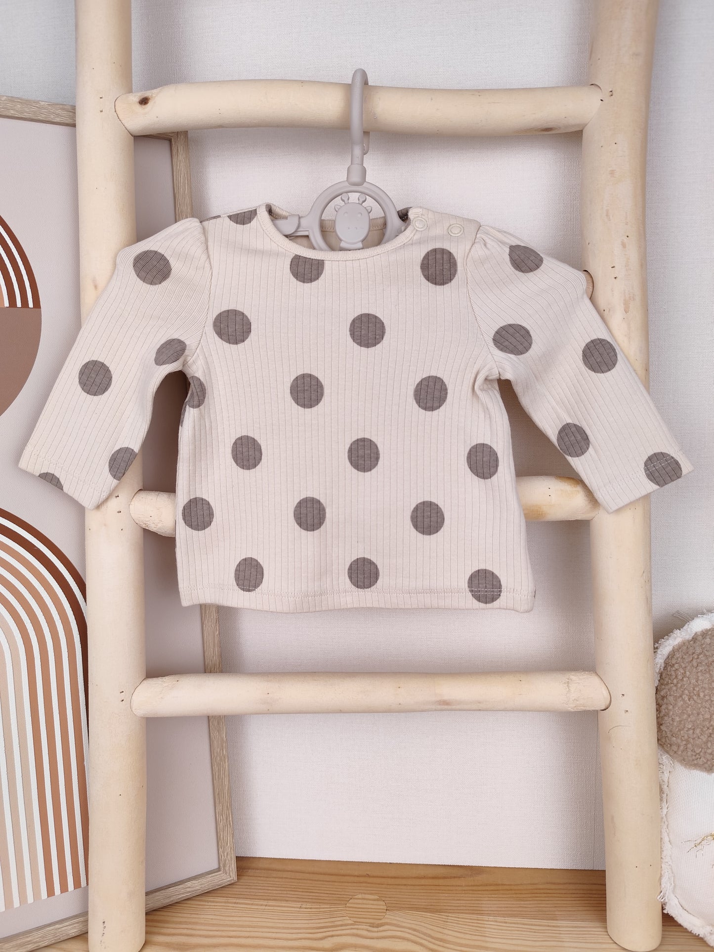 Topomini Langarmshirt - gepunktet - Größe 50/56