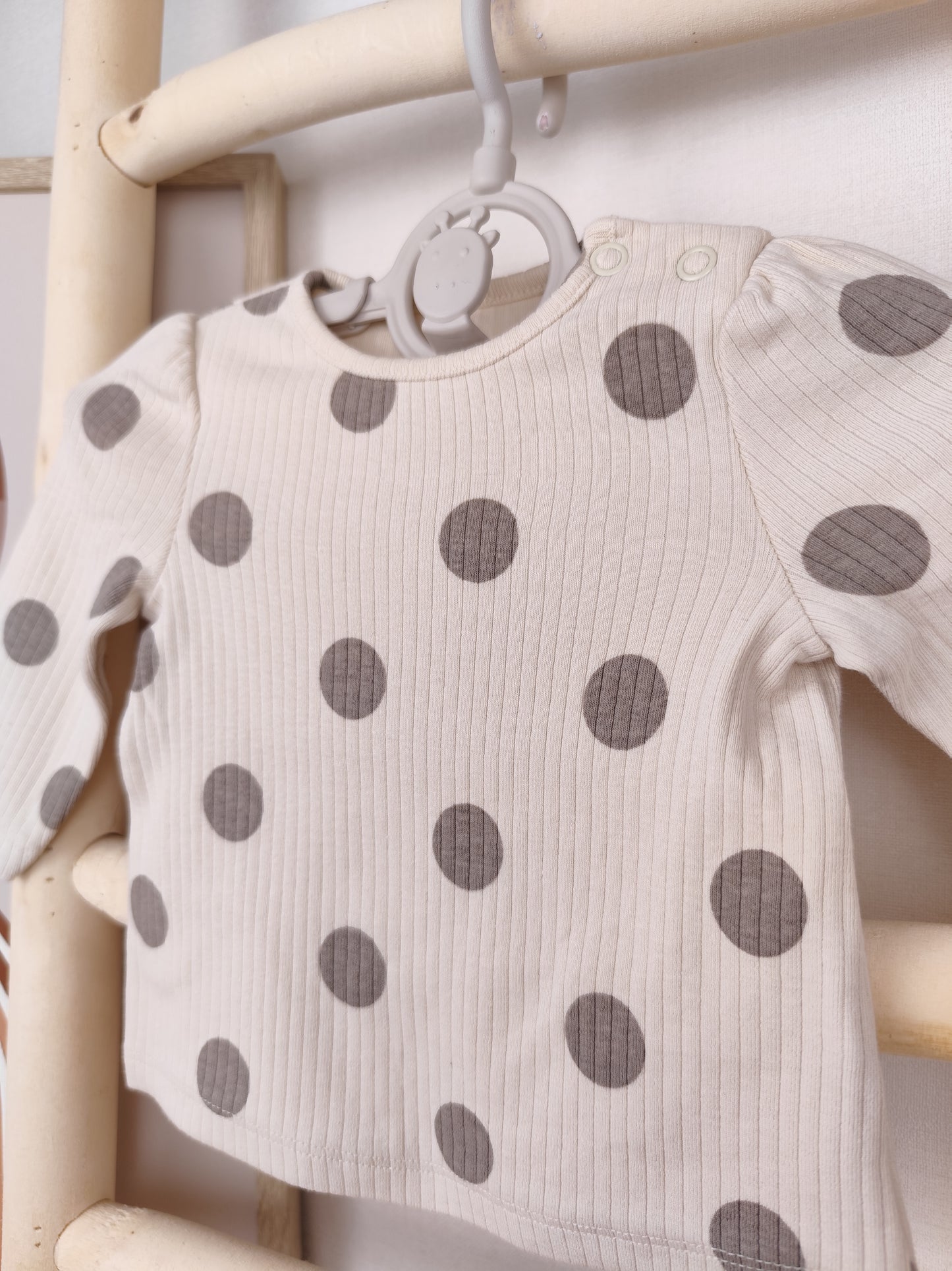 Topomini Langarmshirt - gepunktet - Größe 50/56