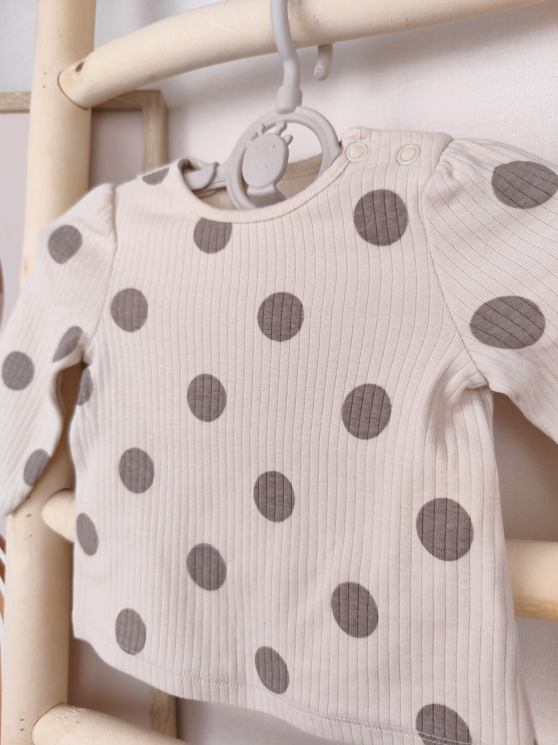 Topomini Langarmshirt - gepunktet - Größe 50/56