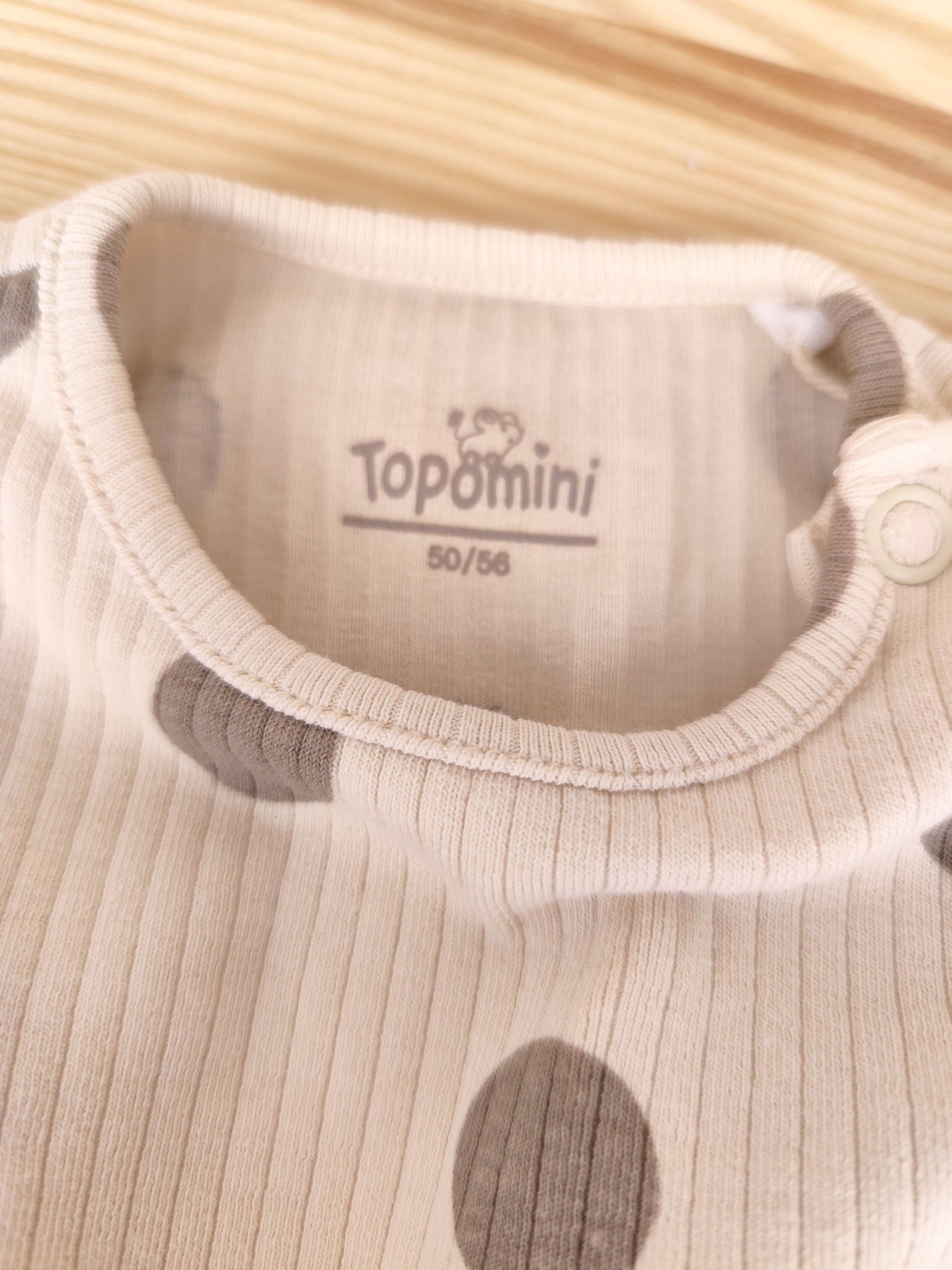 Topomini Langarmshirt - gepunktet - Größe 50/56