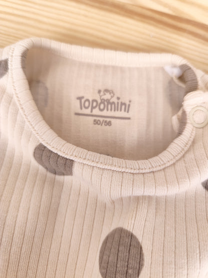 Topomini Langarmshirt - gepunktet - Größe 50/56
