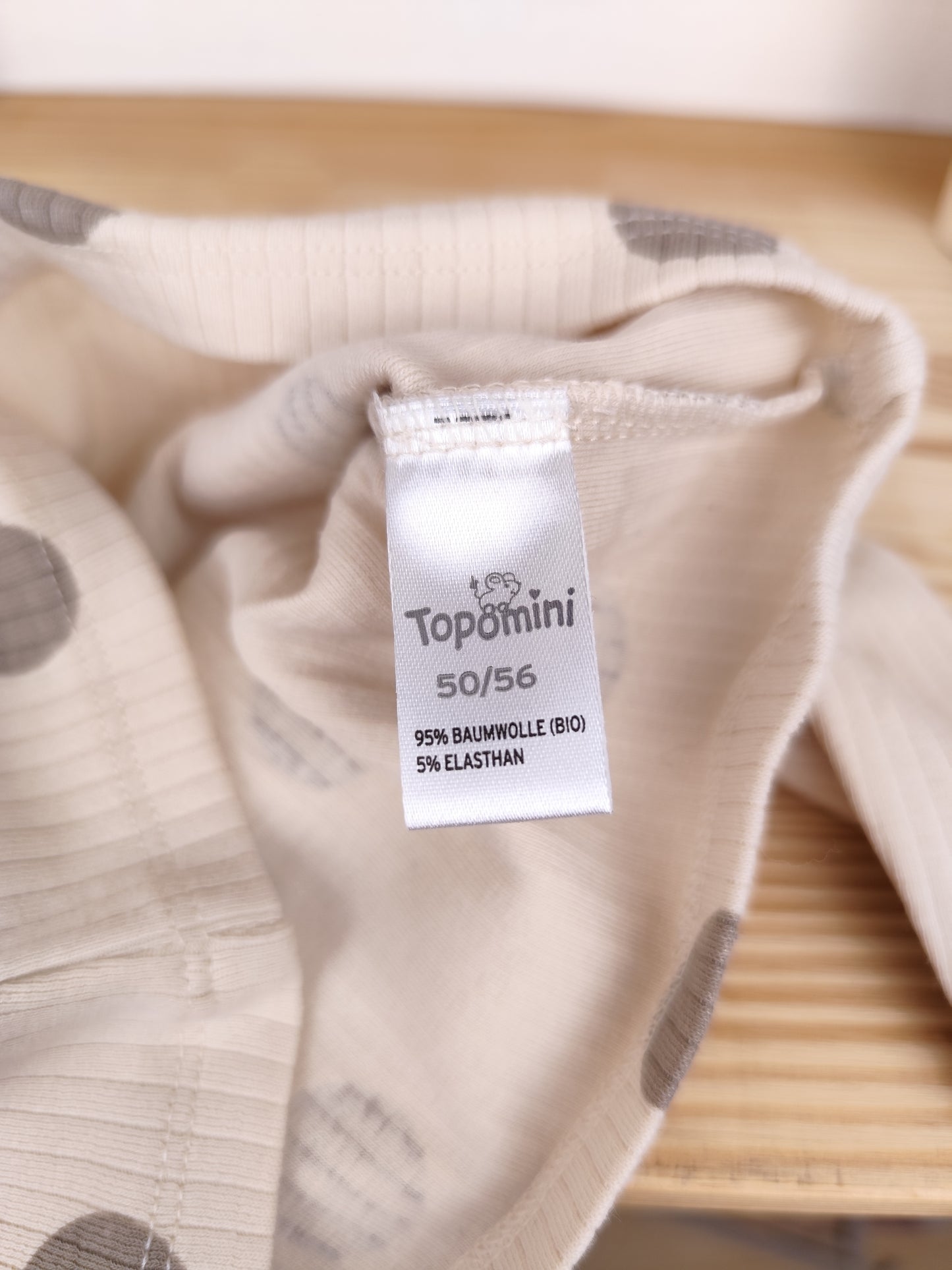 Topomini Langarmshirt - gepunktet - Größe 50/56
