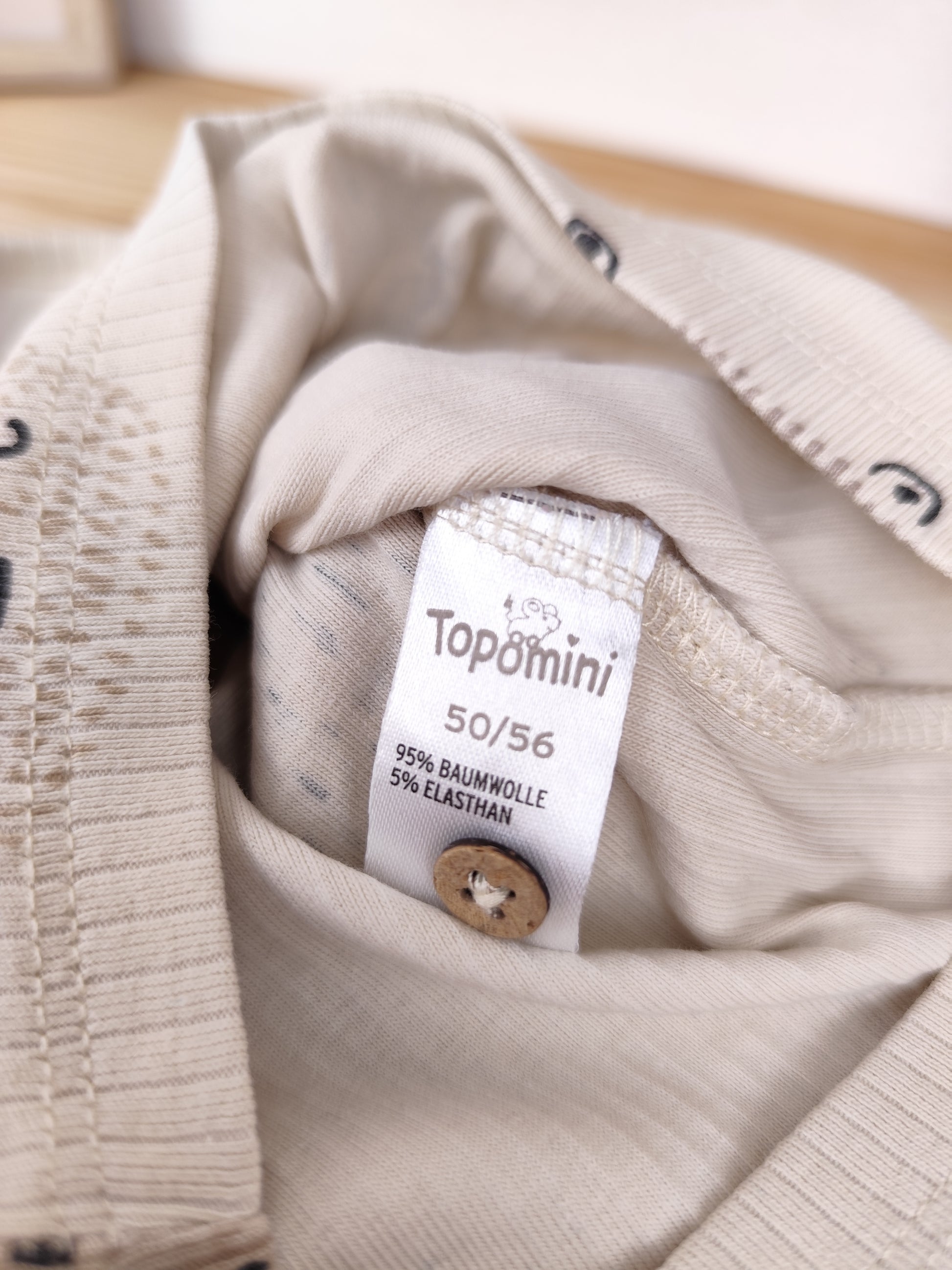 Topomini Langarmshirts - Tiermotiv - gerippt- Größe 50/56