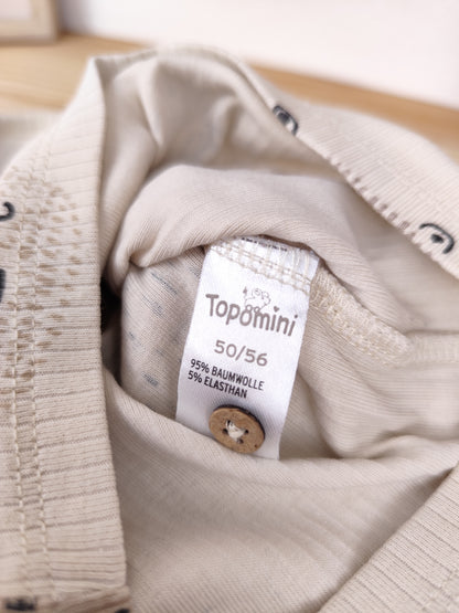 Topomini Langarmshirts - Tiermotiv - gerippt- Größe 50/56
