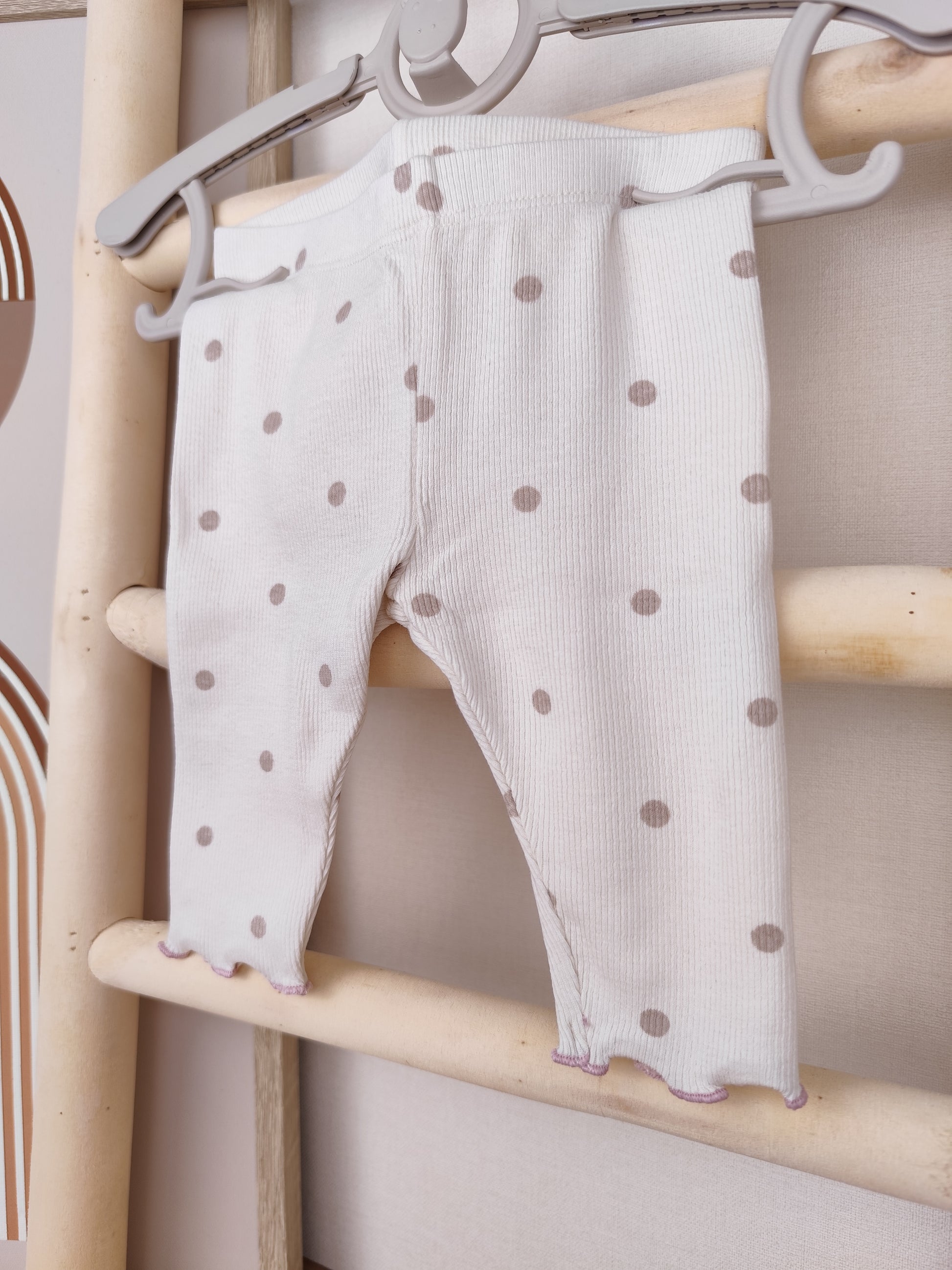 Topomini Leggings - gerippt - gepunktet - Größe 50