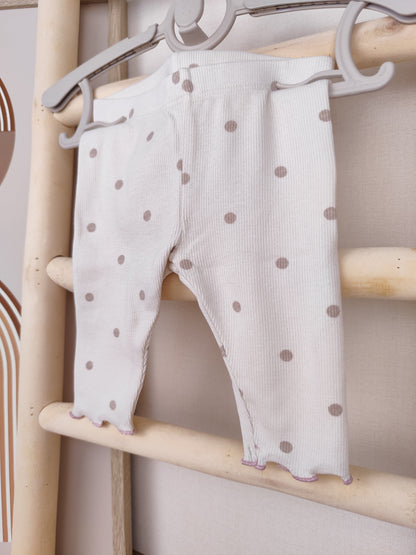 Topomini Leggings - gerippt - gepunktet - Größe 50