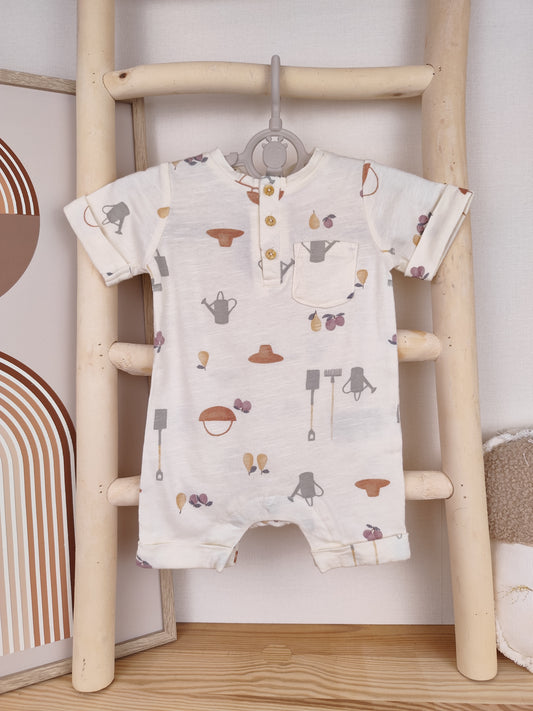 H&M Strampler - Gartenmotiv - Größe 56