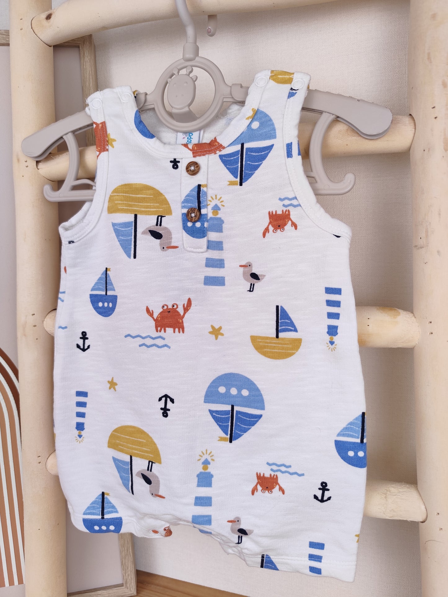 Topomini Jumpsuit - maritime Motive - Größe 56