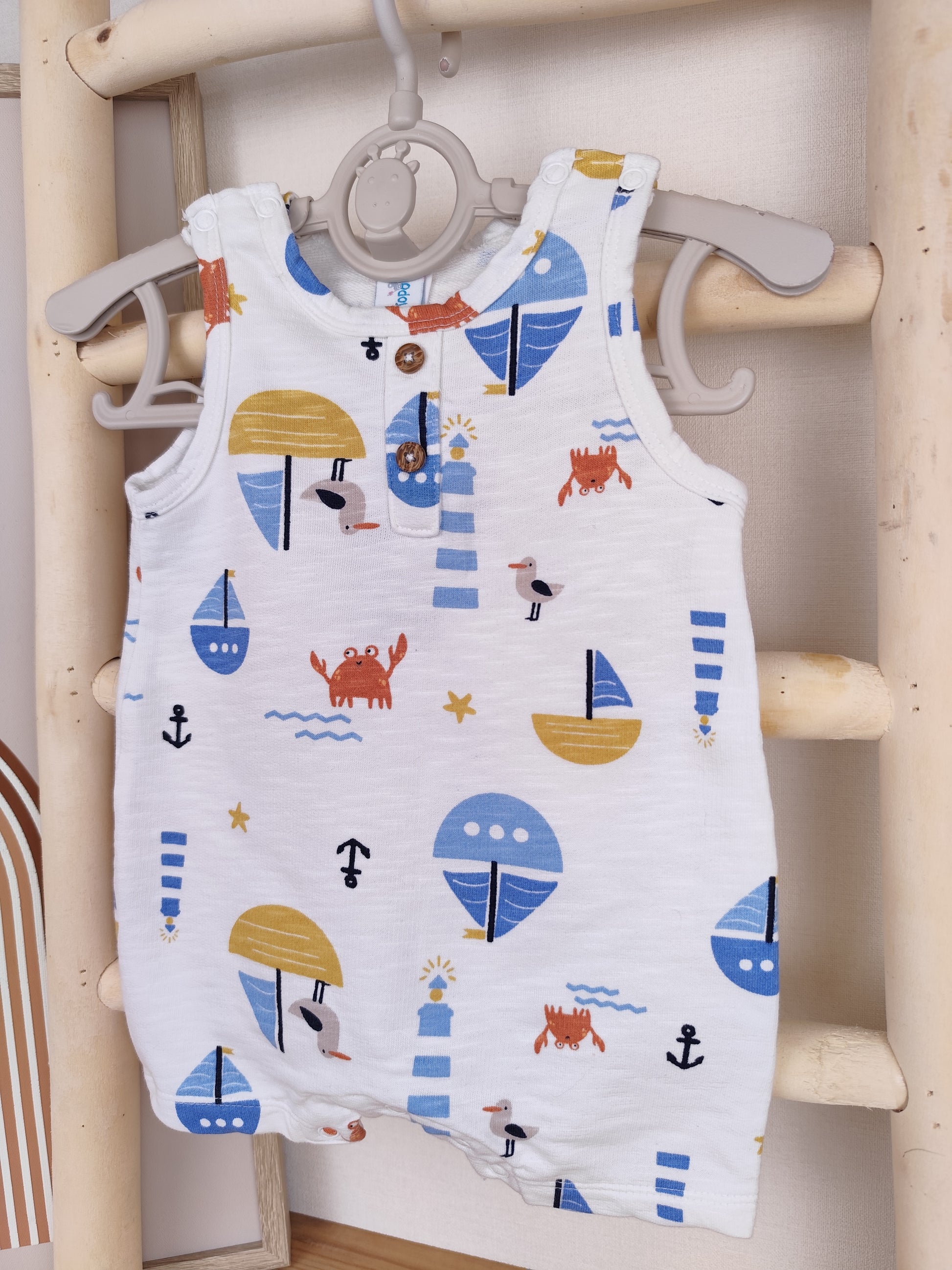 Topomini Jumpsuit - maritime Motive - Größe 56