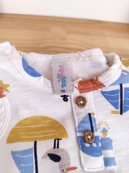 Topomini Jumpsuit - maritime Motive - Größe 56