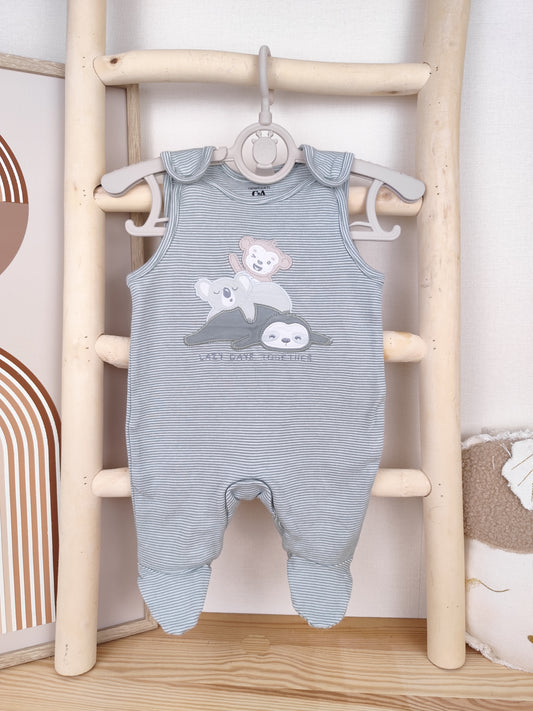 C&A Strampler - gestreift - Tiermotiv - Größe 56