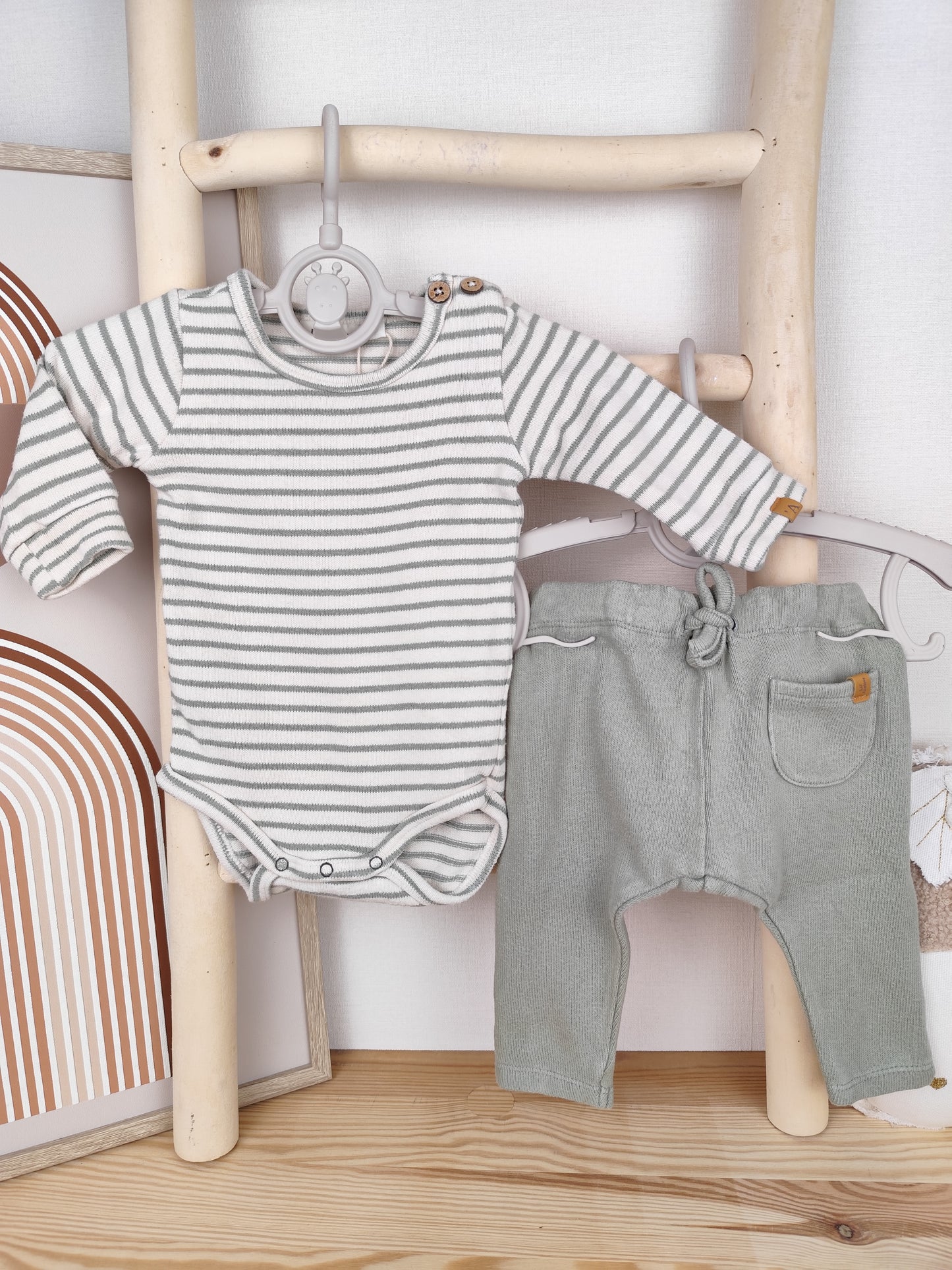 Lil'Atelier Set - gestreit - Größe 56