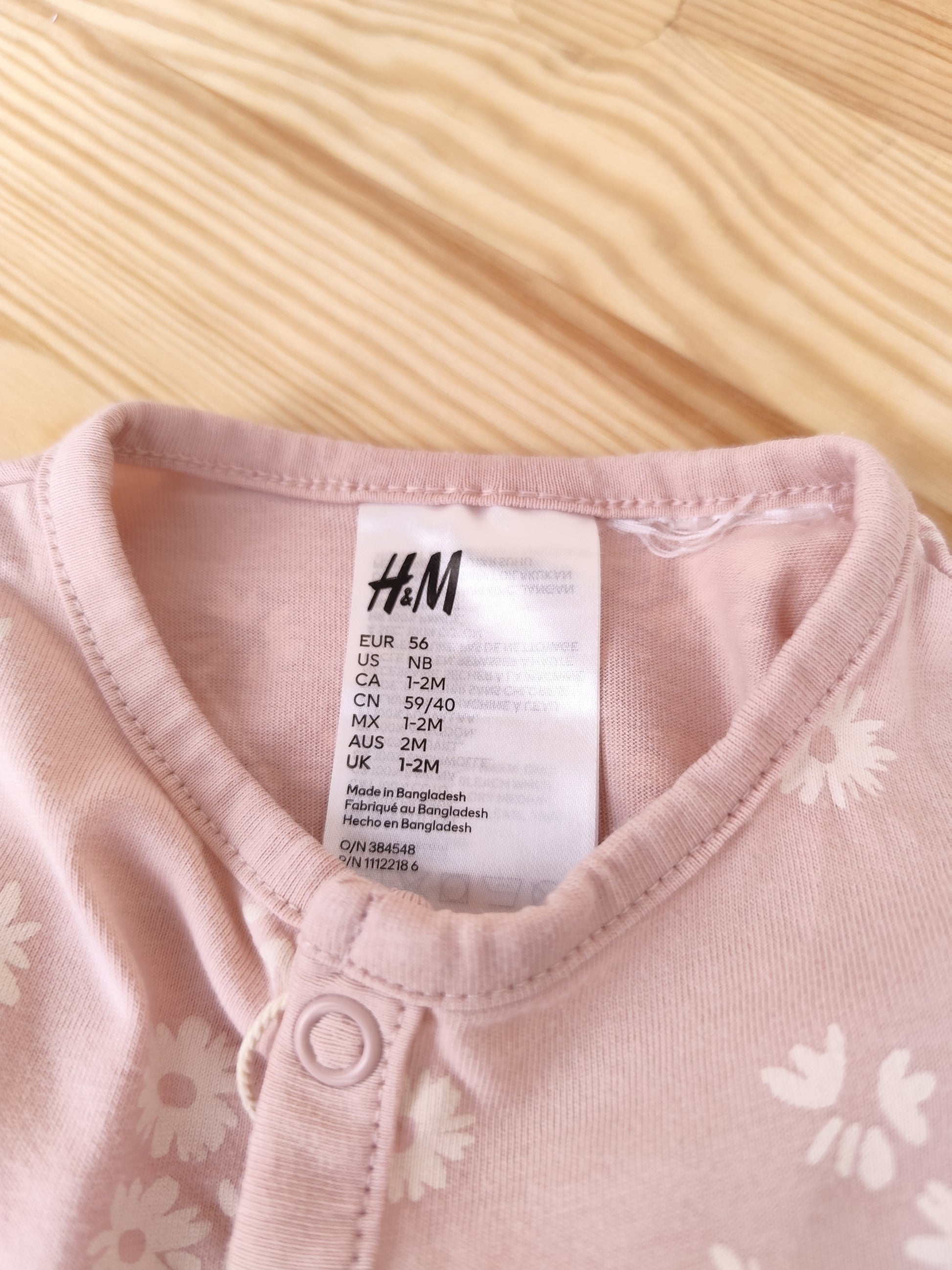 H&M Schlafanzug - Blumen - Größe 56