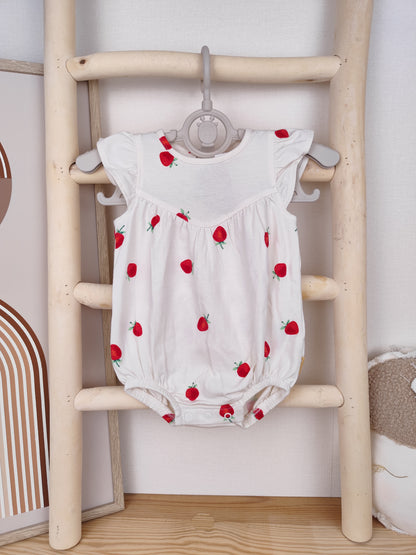 Hema Romper - Erdbeeren - Größe 56