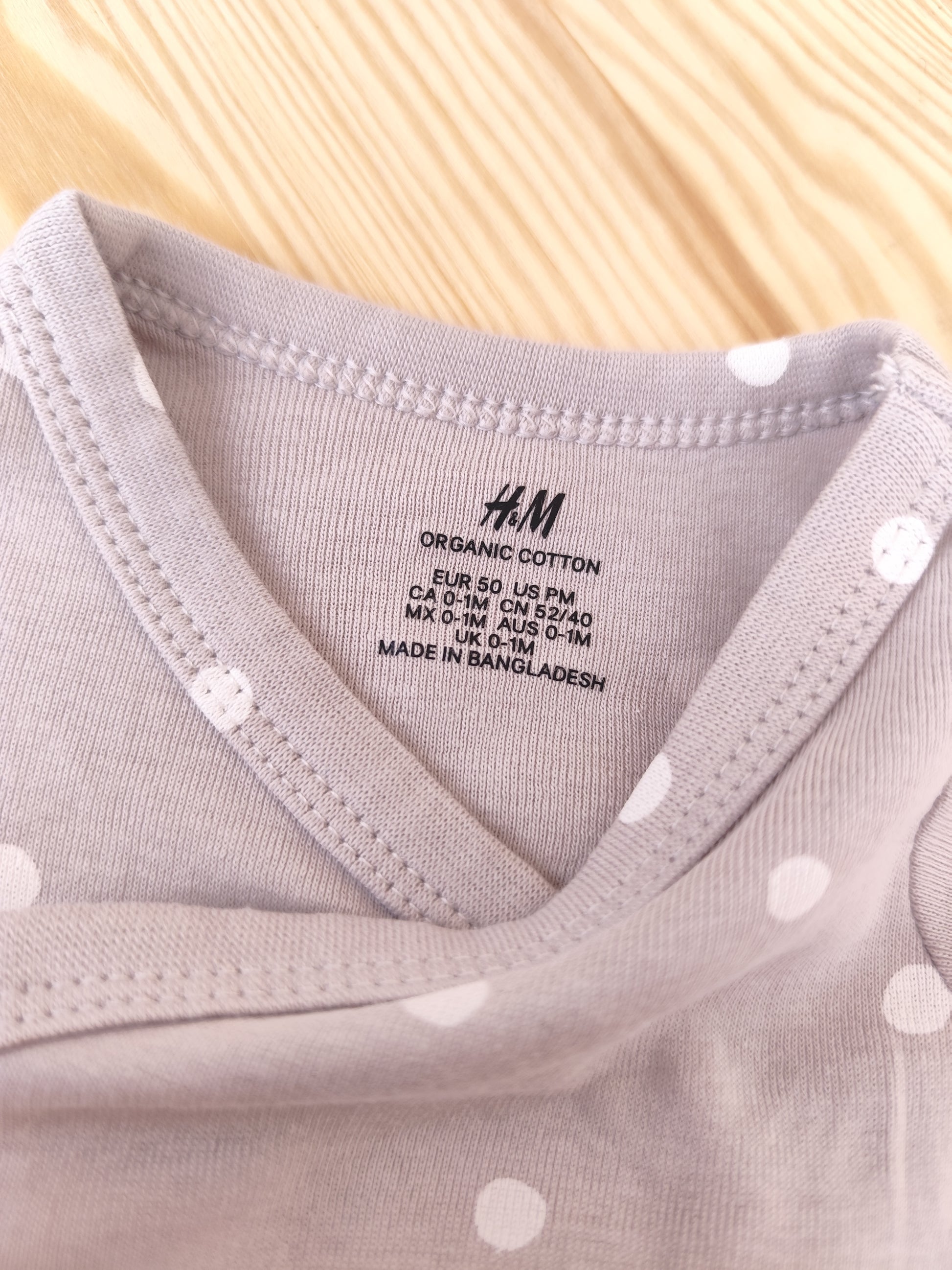 H&M Wickelbody - gepunktet - Größe 50