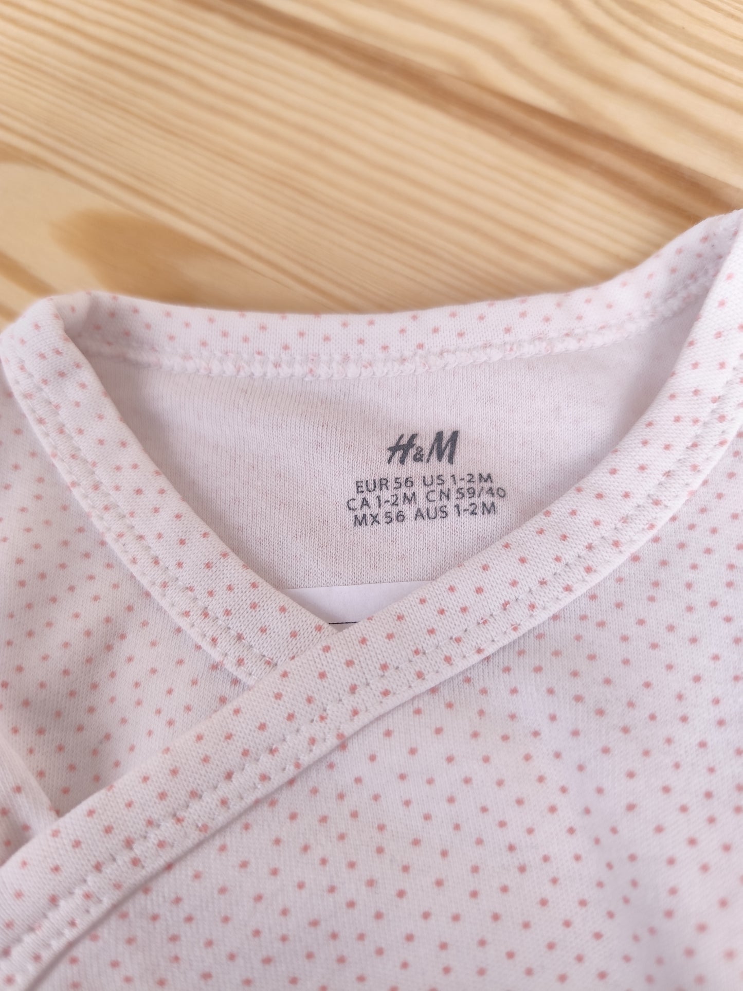 H&M Wickelbody - gepunktet - Größe 56