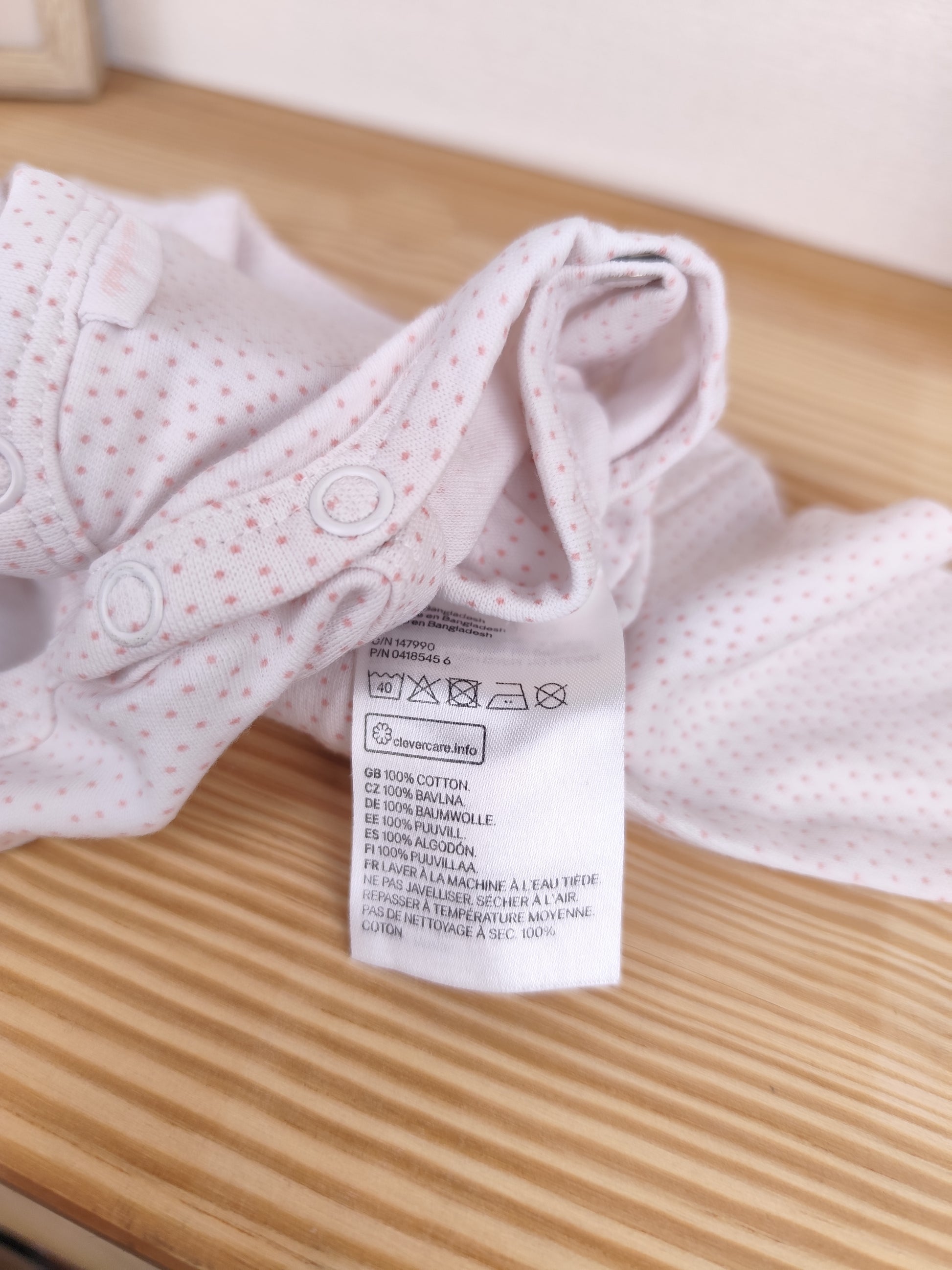 H&M Wickelbody - gepunktet - Größe 56