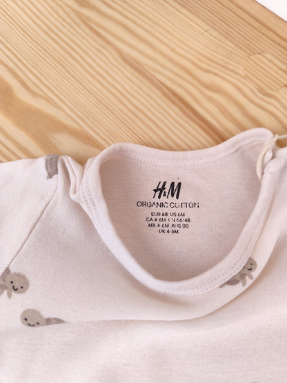 H&M 2 Bodys - kurzarm - Größe 68