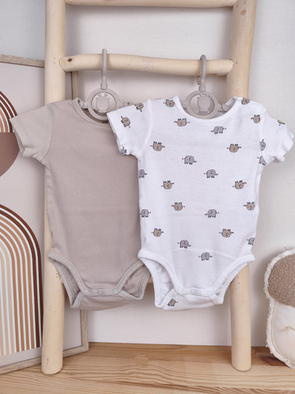 H&M 2 Bodys - kurzarm - Größe 68 (B-Ware)