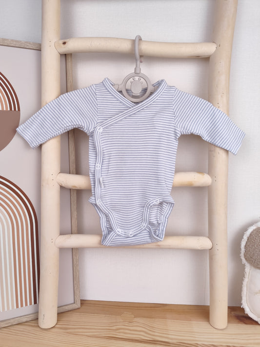 H&M Wickelbody - gestreift - Größe 50