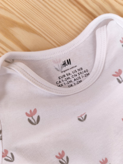 H&M Body - Blumen - Größe 56