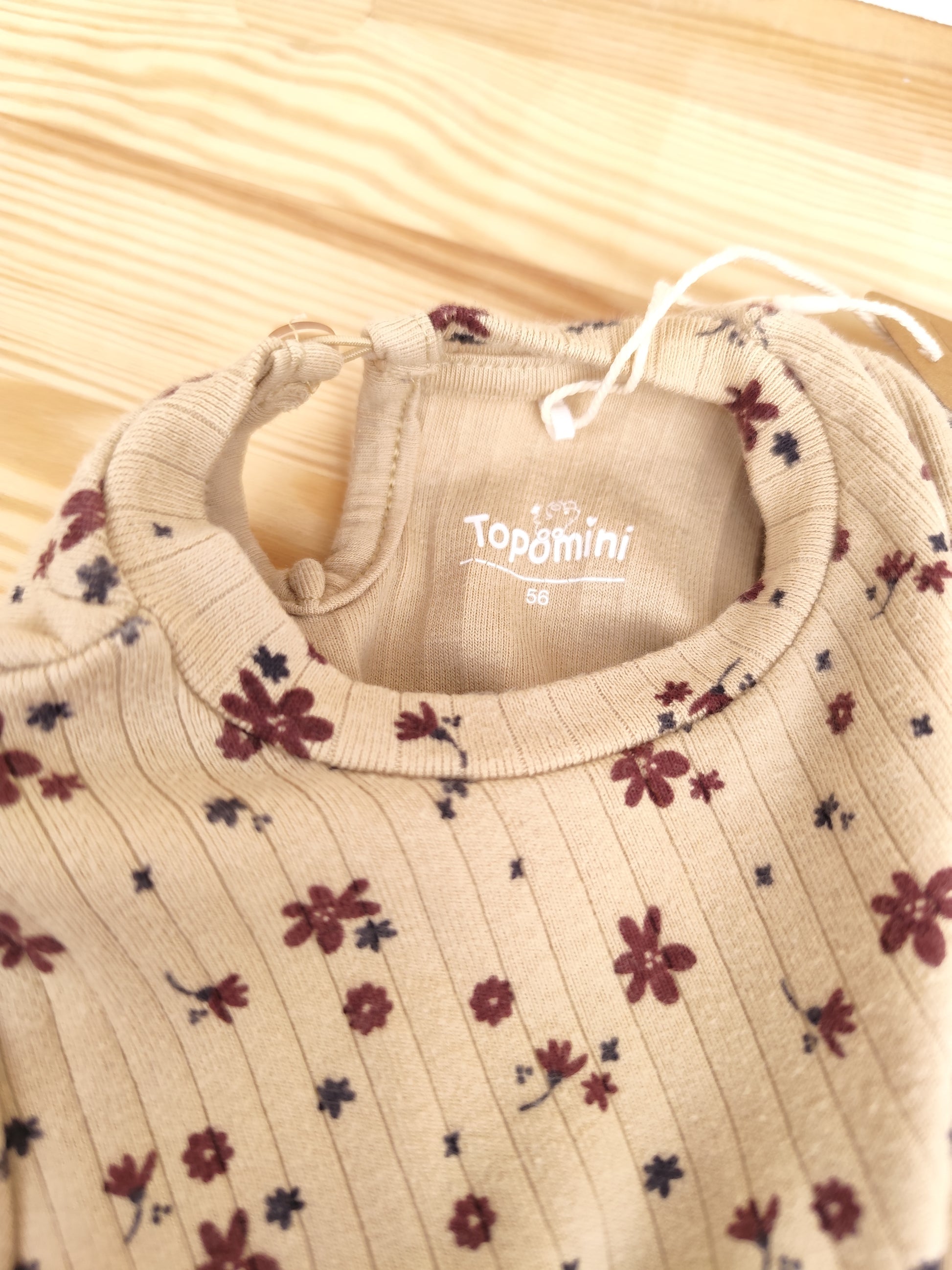 Topomini Langarmshirt - gerippt - Größe 56