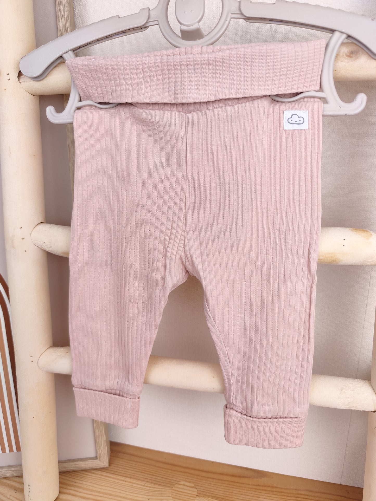 H&M Leggings - gerippt - mitwachsend - Größe 62