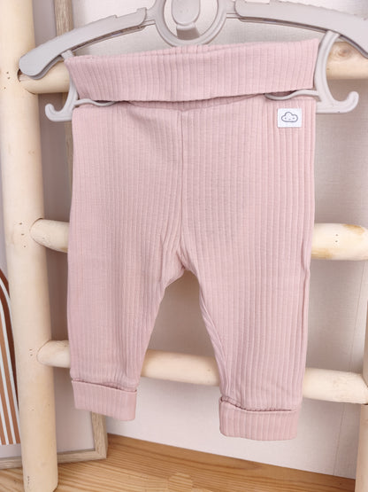 H&M Leggings - gerippt - mitwachsend - Größe 62