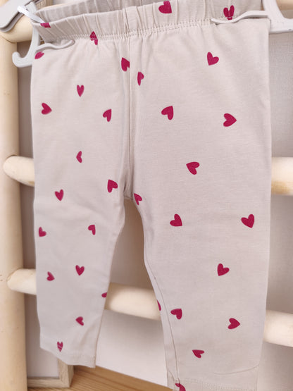 H&M Leggings - Herzen - Größe 68