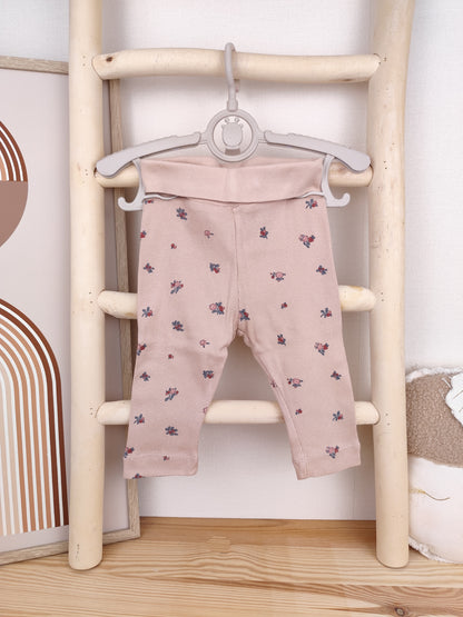 H&M Leggings - gerippt - Blumen - Größe 68