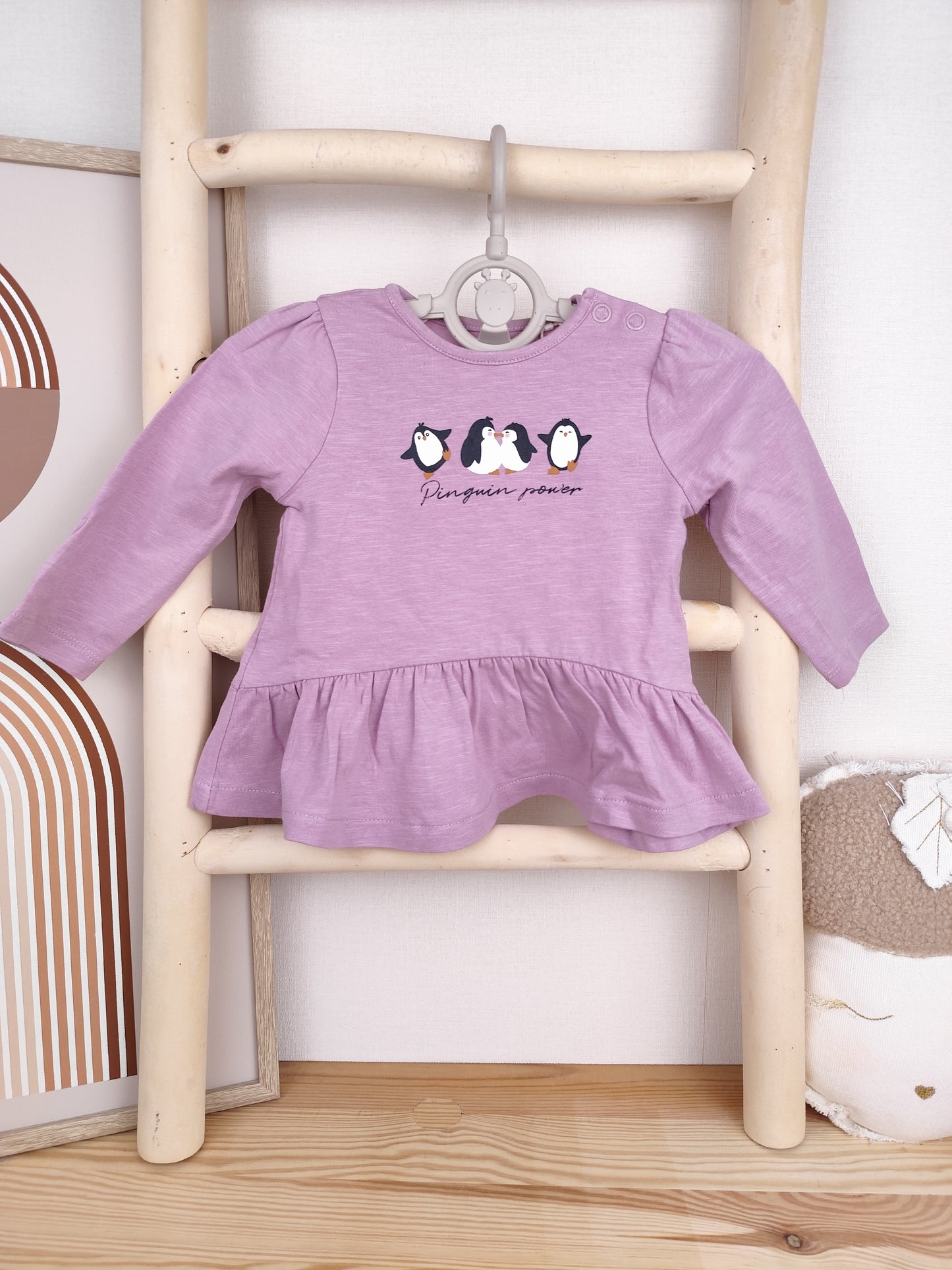 Topomini Langarmshirt - Pinguin - Größe 62