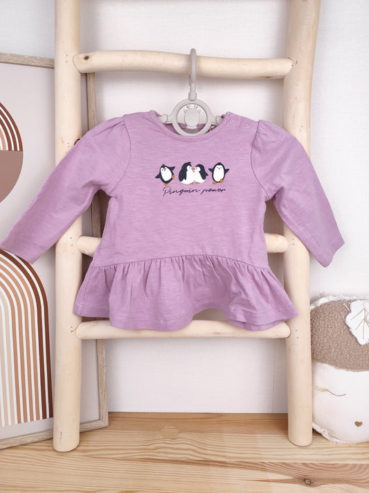 Topomini Langarmshirt - Pinguin - Größe 62