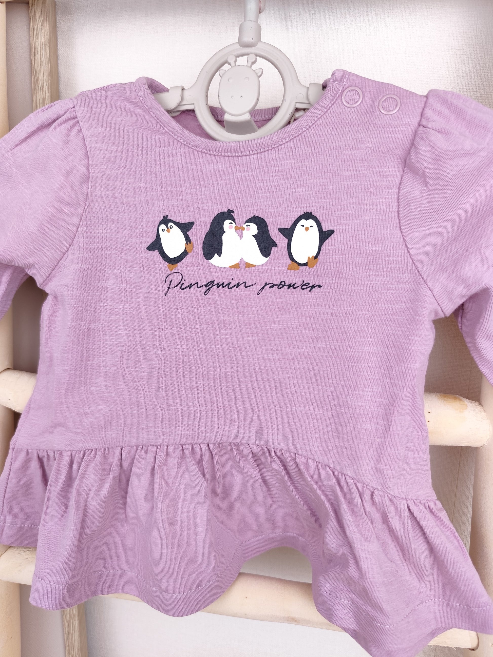 Topomini Langarmshirt - Pinguin - Größe 62