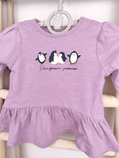 Topomini Langarmshirt - Pinguin - Größe 62