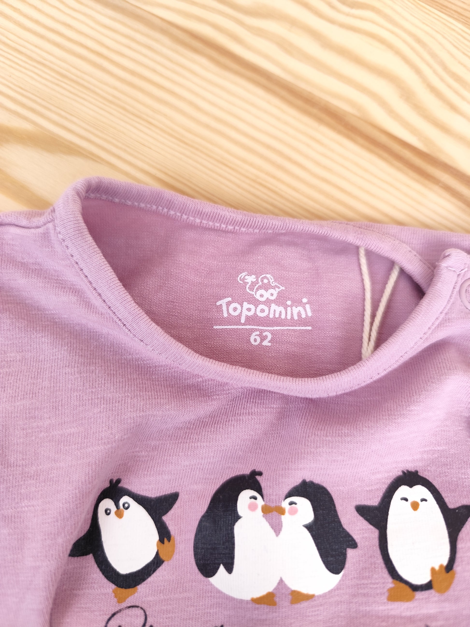 Topomini Langarmshirt - Pinguin - Größe 62