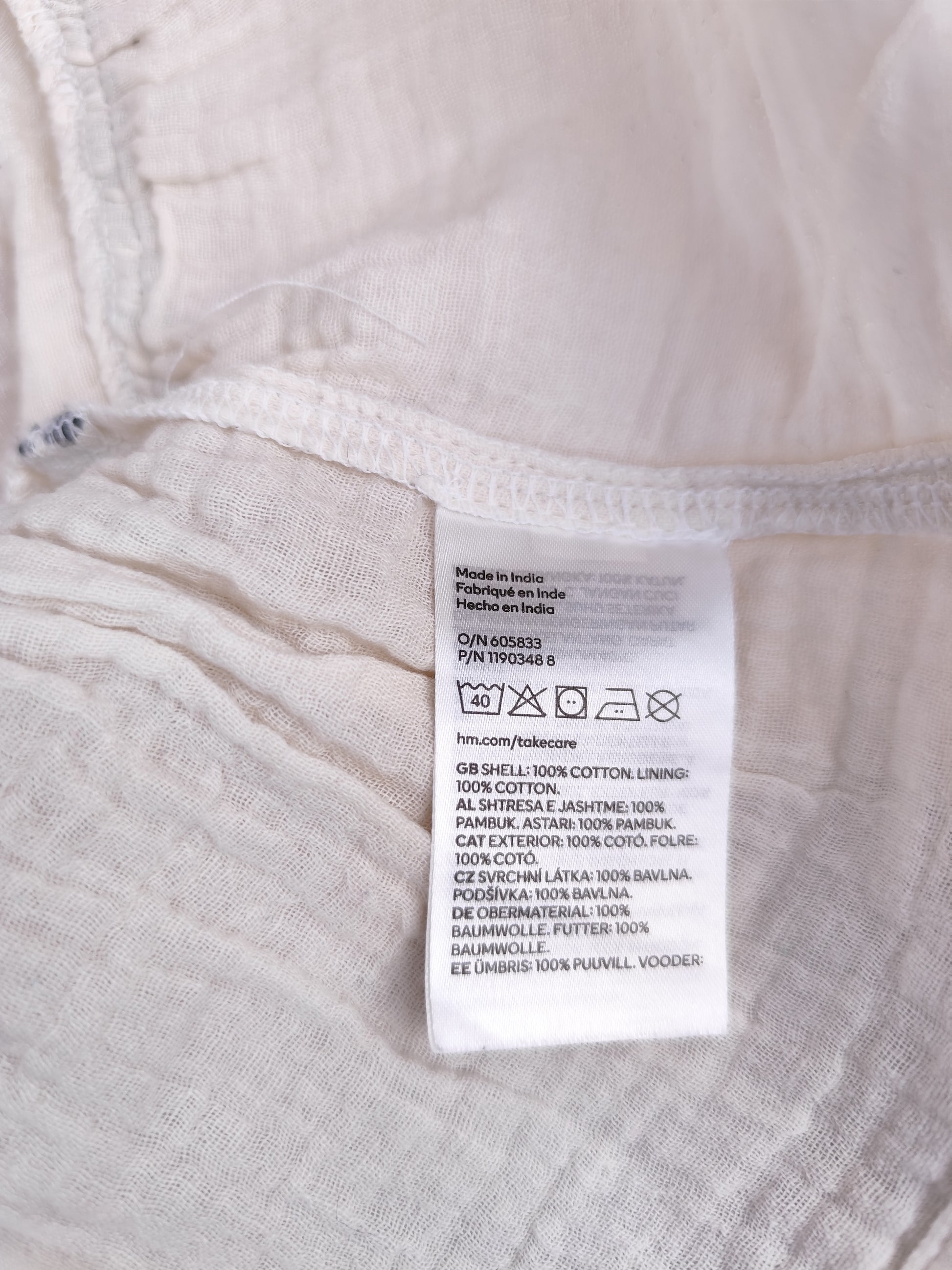H&M Kleid - Musselin - Größe 68