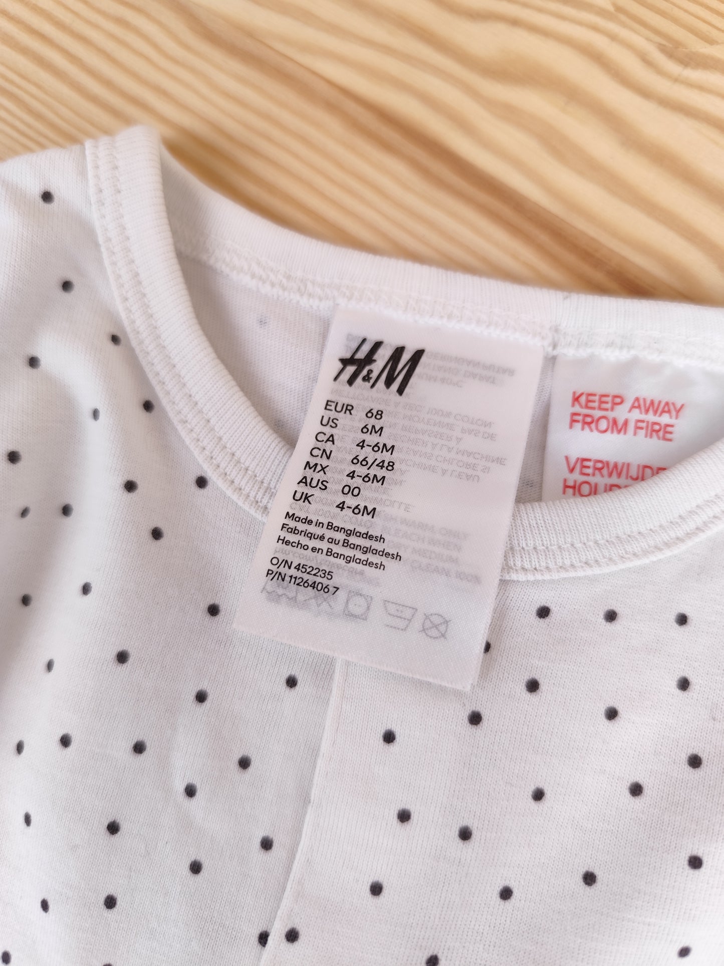 H&M Schlafanzug - Punkte - Größe 68