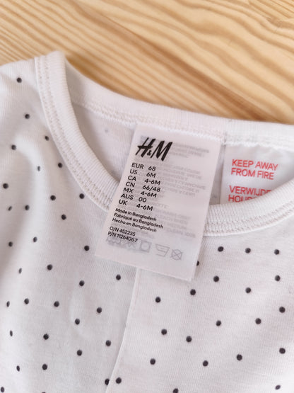 H&M Schlafanzug - Punkte - Größe 68