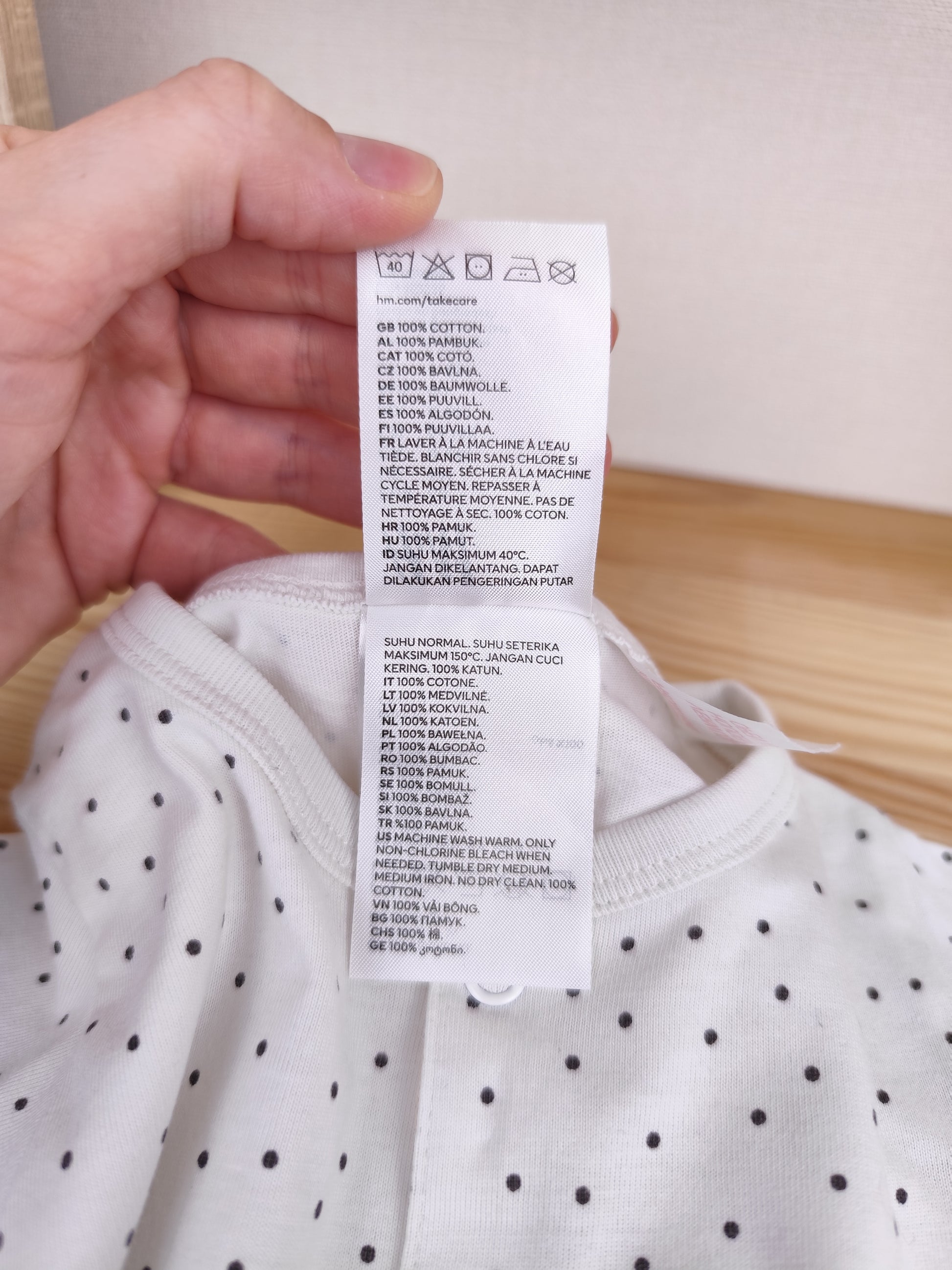 H&M Schlafanzug - Punkte - Größe 68