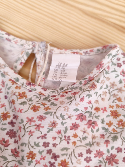 H&M Langarmshirt - Blumen - Größe 68
