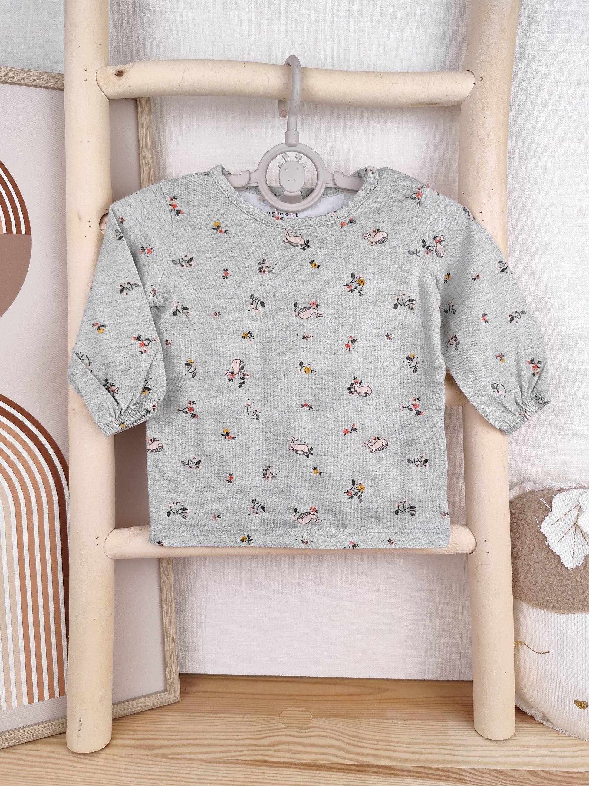 Name It Langarmshirt - Wal - Größe 68