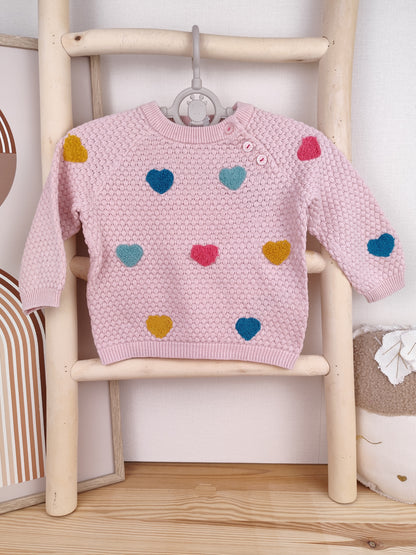 H&M Strickpullover - Herzen - Größe 68