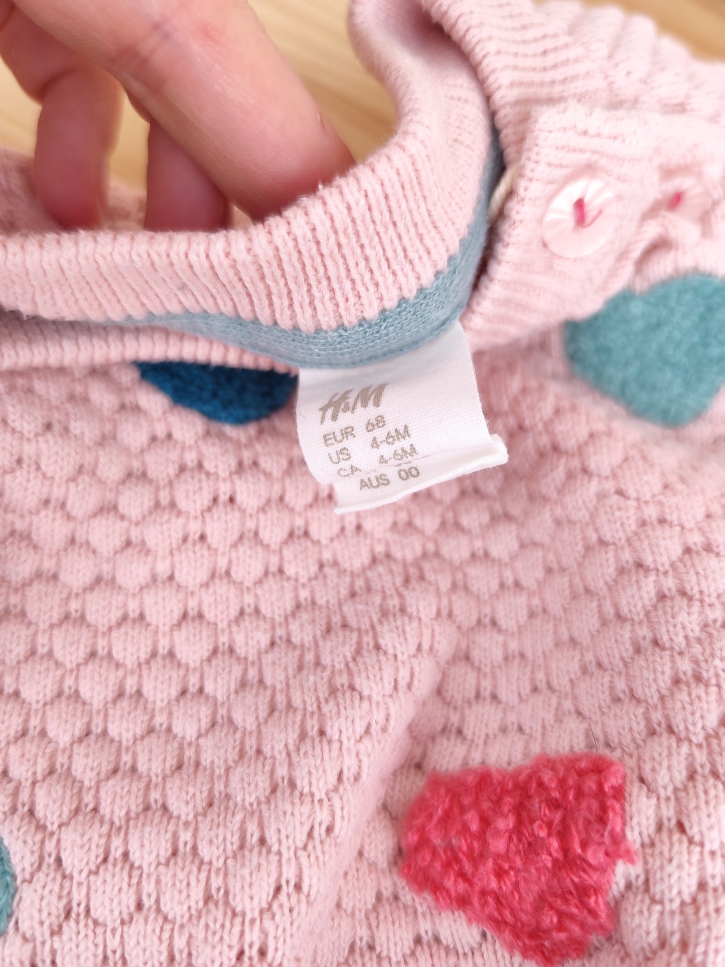 H&M Strickpullover - Herzen - Größe 68