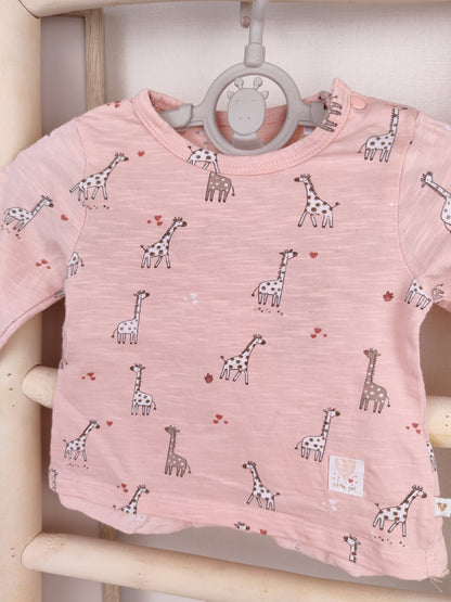 Staccato Langarmshirt - Giraffe - Größe 68