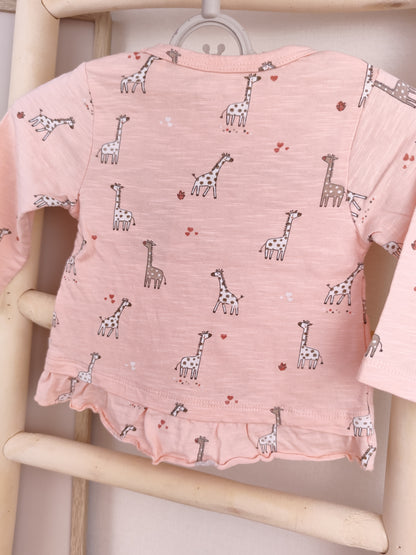 Staccato Langarmshirt - Giraffe - Größe 68