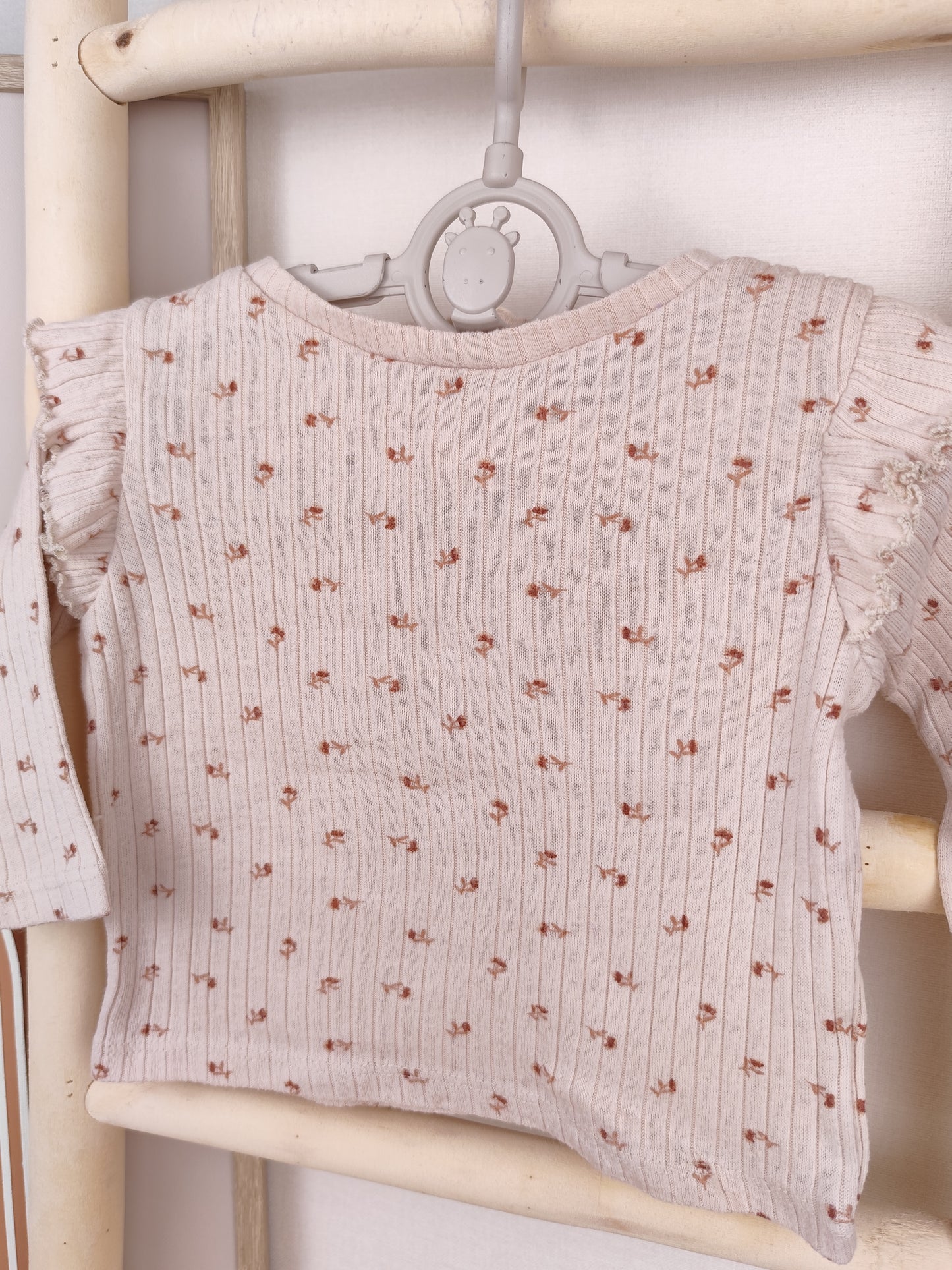 Kiabi Langarmshirt - Blumen - Größe 68